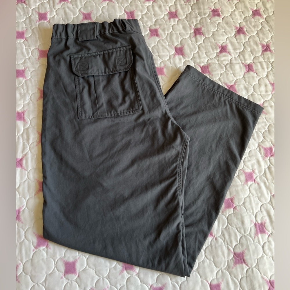 Duluth Trading Co Dry On The Fly Men's Dark Gray Blue Nylon Pants #71712 XLx32